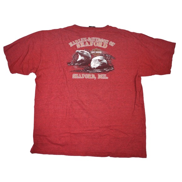 VTG‎ Harley Davidson T-Shirt Made in USA Seaford, DE Dealership Men's XL - Picture 4 of 10